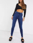 Noisy May – Premium Callie – Enge Jeans mit hoher Taille in Dunkelblau