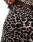 Miss Selfridge legging short in leopard print