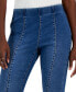 Juniors' Seam-Front Pull-On Flare Jeans