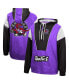 Men's Purple, Black Toronto Raptors Hardwood Classics Highlight Reel Windbreaker Half-Zip Hoodie Jacket