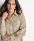 Women's Long-Sleeve Button-Front Blouse