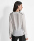 Women's Long Sleeve Trimmed Lapel Blouse