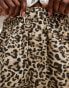 Stradivarius STR boxy short in leopard print