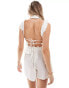 ASOS DESIGN open back ruffle cami top in natural