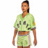 GRIMEY Jungle Punch Mesh Crop short sleeve v neck T-shirt