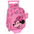 SAFTA With Trolley Wheels Minnie Mouse Loving backpack