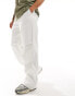 ASOS DESIGN oversized parachute trousers in white