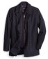 Men's Double Breasted Wool Blend Peacoat with Bib