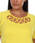 Plus Size Crisscross Cutout Short Sleeve Top