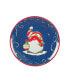 Holiday Magic Gnomes 4 Piece Dessert Plate Set