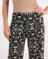 Petite Printed Knit Wide-Leg Pull-On Pants, Created for Macy's