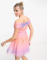 Anaya bardot tulle mini dress in ombre