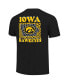 Women's Black Iowa Hawkeyes Comfort Colors Checkered Mascot T-Shirt