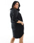 Vero Moda Curve denim shirt dress in black