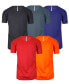 Men's Short Sleeve Moisture-Wicking Quick Dry Performance Crew Neck Tee -5 Pack