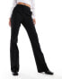 Morgan tailored trousers with satin side stripe in black