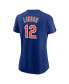 Women's Francisco Lindor Royal New York Mets Name and Number T-shirt