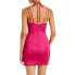 Aqua X Maeve Reilly Halter Bustier Mini Dress pink M