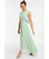 Women's Chiffon Embellished Round Neck Evening Dress