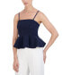 Women's Pinstripe Peplum Top