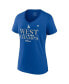 Women's Royal Los Angeles Dodgers 2023 NL West Division Champions Locker Room V-Neck T-shirt