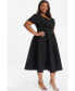 Plus Size Scuba Bardot Skater Midi Dress