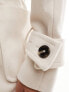 Forever New formal wrap coat with tie belt in cream