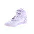 Reebok Freestyle Hi Womens Purple Leather Lace Up Lifestyle Sneakers Shoes