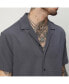 Men's Charcoal Grey Self-Design Block Shirt