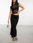 Noisy May bodycon maxi skirt in black