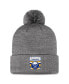 Men's Gray Buffalo Sabres Authentic Pro Home Ice Cuffed Knit Hat with Pom