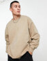 Weekday oversized sweatshirt in beige