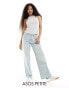 ASOS DESIGN Petite mid rise baggy boyfriend jeans in light blue