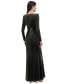 Women's Velvet Ruched Gown