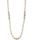 Gold-Tone Pavé Rondell Bead & Imitation Pearl 42" Strand Necklace