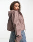 The North Face Quest DryVent waterproof cropped hooded jacket in taupe