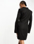 Extro & Vert Tall drape tie side blazer dress in black