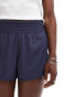 adidas Performance pacer rib high-rise tonal 3-stripes shorts in blue