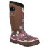 Roper Barnyard 12 Inch Floral Round Toe Rain Womens Brown Casual Boots 09-021-1