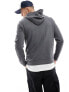 ASOS DESIGN hoodie with MA1 pocket detail in charcoal grey