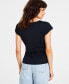 Women's Knit Side-Tie T-Shirt, Created for Macy's