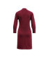 Women's Long Puff Sleeve Mock Neck Sweater Dress