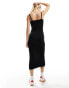 Cotton On staple slip jersey maxi dress in black