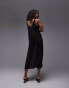 Topshop sheer chuck on maxi dress in black