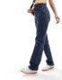 Weekday Rowe extra high waist regular fit straight leg jeans in sapphire blue