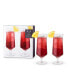 Raye Angled Hurricane Crystal Glasses, Set of 2, 14 Oz