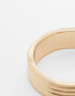 Faded Future chunky textured band ring in gold