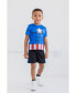 Little Boys Avengers Captain America Iron Man Venom Hulk Cosplay Athletic T-Shirt and Shorts Outfit Set to