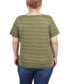 Plus Size Short Sleeve Tie Front Top