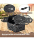 Portable Charcoal Grill Stove Rotatable with Foldable Body and Legs with Handles